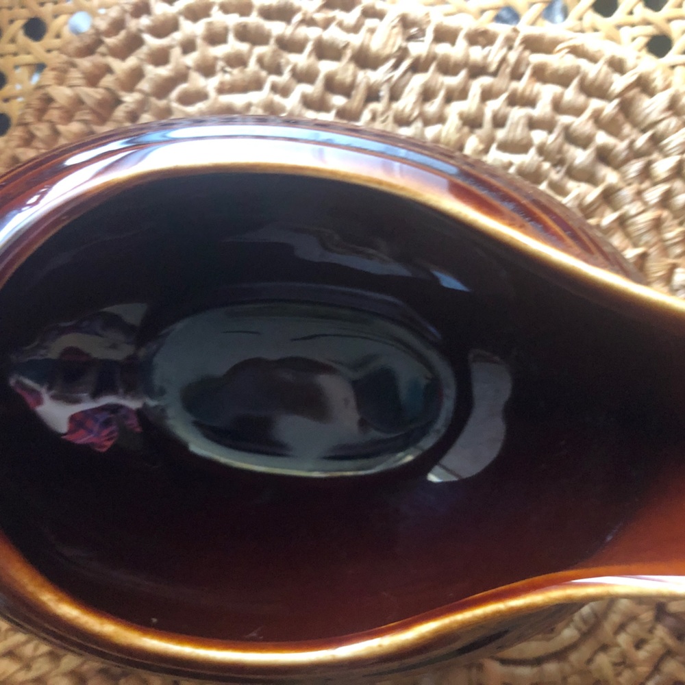 Vintage Homer Laughlin Fiesta Pottery Amber Stone Open Sauce Gravy Boat 18 oz - Picture 9 of 16